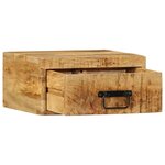 vidaXL Table de chevet murale bois de manguier massif brut
