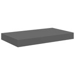 vidaXL Étagère murale flottante 2 Pièces Gris brillant 40x23x3 8 cm MDF