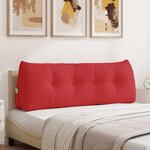 vidaXL Coussin de Dos Rouge 140 x 24 x 50 cm tissu