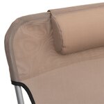 vidaXL Chaises longues pliables lot de 2 taupe textilène et acier