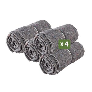 Pack and Move - Lot 4 Couvertures De Protection Pour Déménagement Et Stockage - 1 5 X 2 M - Épaisse Et Résistante - Protection TV Protection Meubles