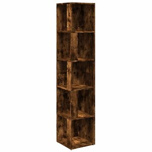 vidaXL Étagères d'angle 33 x 33 x 165 cm Engineered Wood Chêne fumé