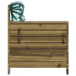 vidaXL Canapé de jardin accoudoir avec coussin bois de pin imprégné