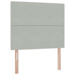 vidaXL Lit avec rangement et LED Gris clair 120 x 200 cm Velours