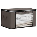 vidaXL Boîte de rangement avec fenêtre latérale transparente 6 pc Gris