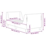 vidaXL Cadre de lit pour tout-petit avec tête de lit Rose 70 x 140 cm