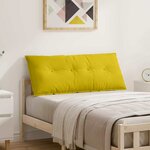 vidaXL Coussin de Dos Jaune 120 x 50 cm Tissu en velours côtelé