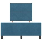 vidaXL Lit à ressorts avec tête de lit Bleu foncé 120 x 190 cm Velours