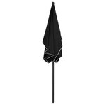 vidaXL Parasol de jardin avec mât 210x140 cm Noir