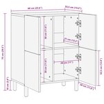 vidaXL Buffet 60x33 5x75 cm bois de manguier brut massif