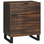 vidaXL Cabinet de chevet Noyer 50 x 33 x 60 cm bois de manguier massif