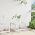 vidaXL Repose-pied de jardin blanc bois de pin massif