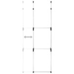 vidaXL Système de garde-robe télescopique avec barres Aluminium