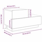 vidaXL Table de chevet avec tiroir chêne artisanal 70 x 36 x 40.5 cm