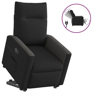 vidaXL Fauteuil inclinable électrique noir tissu