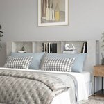 vidaXL Armoire de tête de lit Gris béton 220x18 5x104 5 cm
