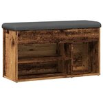 vidaXL Banc à chaussures vieux bois 82x32x45 5 cm bois d'ingénierie