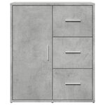 vidaXL Buffets 2 Pièces gris béton 60x31x70 cm bois d'ingénierie
