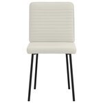 vidaXL Chaises à manger lot de 6 crème velours