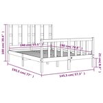 vidaXL Cadre de lit sans matelas 140x190 cm bois de pin massif
