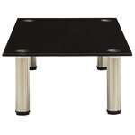 vidaXL Meuble TV Noir 80x35x17 cm Verre trempé