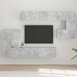 vidaXL Ensemble de meubles TV 10 Pièces Gris béton Bois d'ingénierie