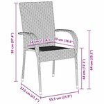 vidaXL Ensemble de salle à manger pour jardin 7 Pièces Noir Poly rotin