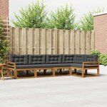 vidaXL Ensemble de canapés d'extérieur 5 Pièces Naturel et Anthracite