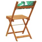 vidaXL Chaises de jardin pliantes lot de 6 vert tissu et bois massif