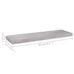 vidaXL Étagère murale flottante Gris béton 80x23 5x3 8 cm MDF