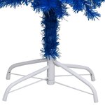vidaXL Arbre de Noël artificiel pré-éclairé et boules bleu 180 cm PVC
