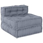 vidaXL Unité de canapé modulaire 4 Pièces Gris Tissu