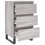 vidaXL Tables de chevet 2 Pièces sonoma gris 40x35x69 cm bois ingénierie