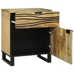 vidaXL Meuble de Chevet 50x33x60 cm Bois Massif de Manguier