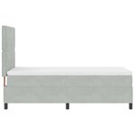 Lit Box Spring vidaXL avec Matelas et Lumière LED Gris clair 90x200 cm Velours