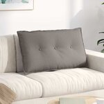 vidaXL Coussin de Dos Taupe 80 x 19 x 50 cm tissu