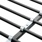 vidaXL Lit superposé avec table sans matelas noir métal 90x200 cm