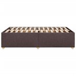 vidaXL Cadre de lit marron foncé 120x190 cm tissu