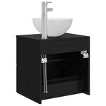 vidaXL Meuble lavabo mural Chêne noir 49 5 x 35 x 63 cm