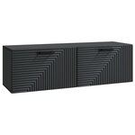 vidaXL Meuble TV mural Noir 98 x 31 x 30 cm Bois d'ingénierie