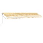 vidaXL Auvent automatique sur pied 600x300 cm Jaune/Blanc