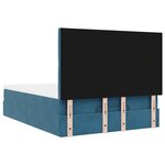 vidaXL Cadre de lit ottoman avec matelas bleu foncé 140x190 cm velours