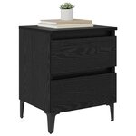 vidaXL Cabinet de chevet 2 Pièces Chêne noir 40 x 35 x 50 cm