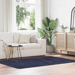 vidaXL Tapis Shaggy à poils longs NAVARRA bleu marine 130x200 cm