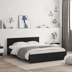 vidaXL Cadre de lit avec LED sans matelas noir 150x200 cm