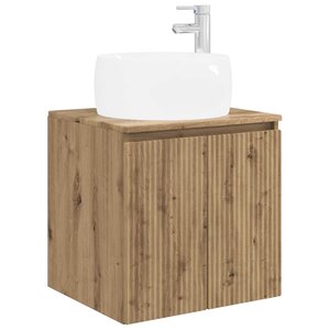 vidaXL Vanité de lavabo mural Chêne artisanal 49 5 x 44 5 x 66 cm