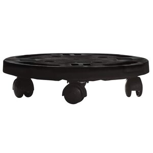 vidaXL Support sur roulettes pour plantes Diamètre 30 cm Noir 170 kg
