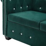 vidaXL Canapé d'angle Revêtement en velours 199x142x72 cm Vert