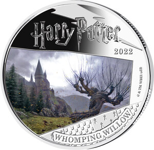 Monnaie en cupronickel 50 cents g 31.1 (1 oz) millésime 2022 harry potter samoa cu-ni whomping willow