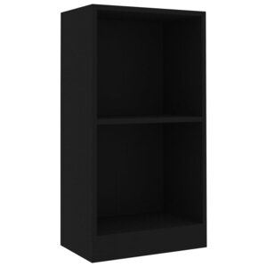 vidaXL Bibliothèque noir 40x24x75 cm bois d'ingénierie